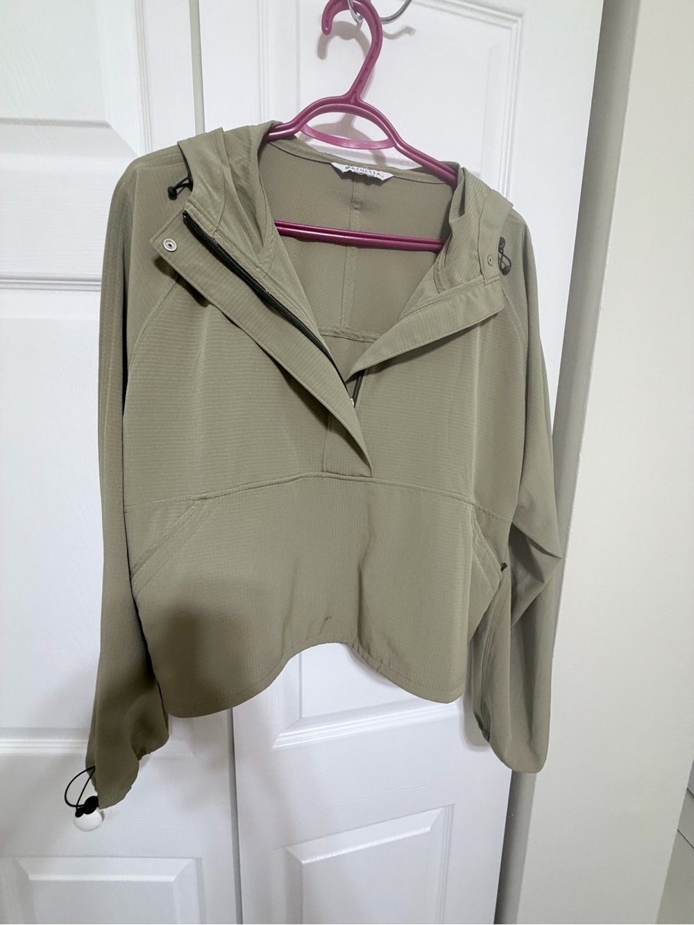 Athleta Olive Green Hooded Utility Jacket